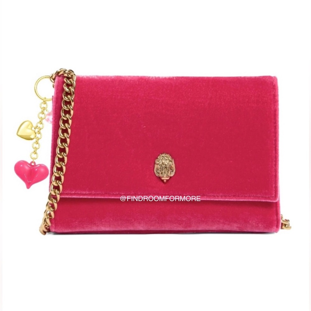 Kurt Geiger London Velvet Clutch Crossbody